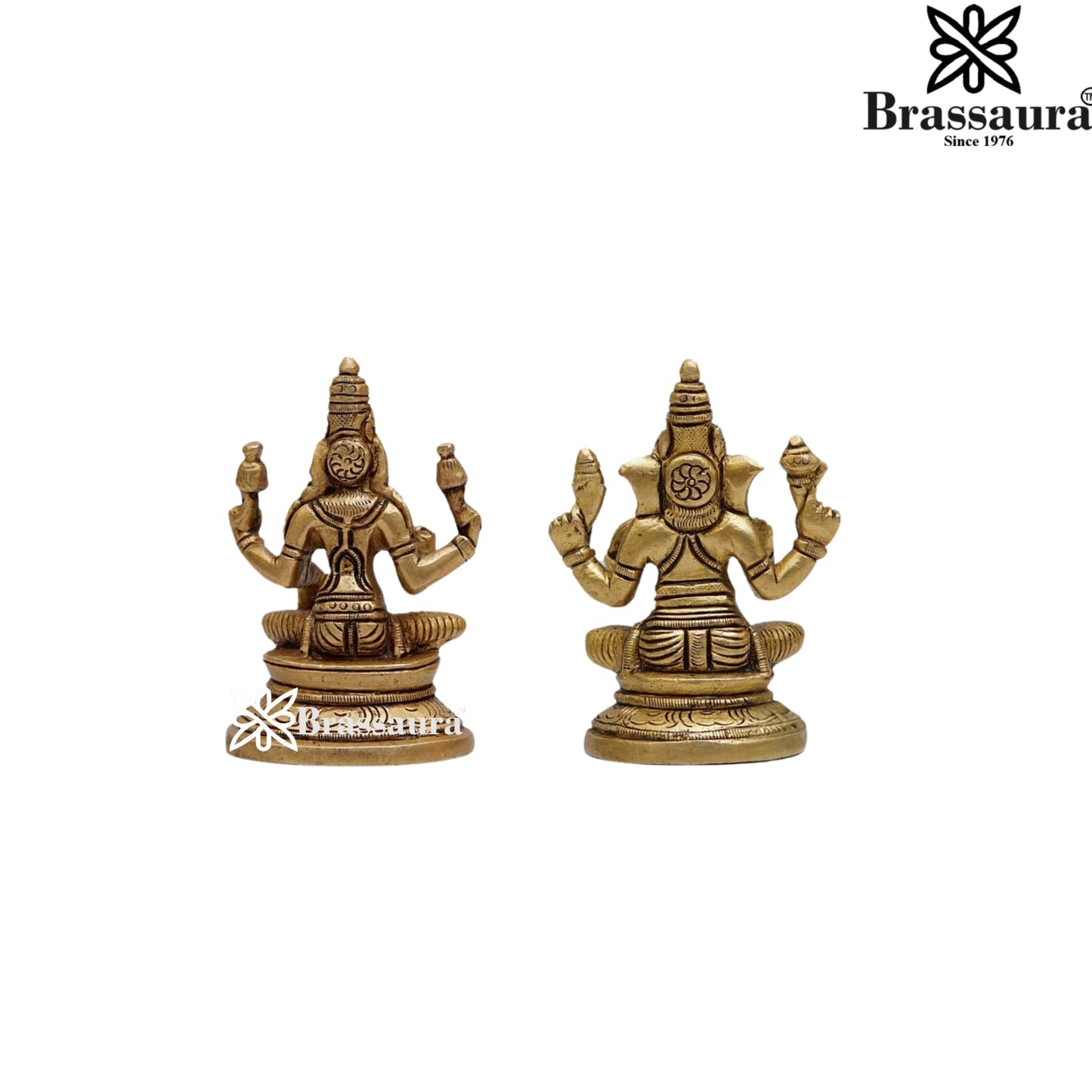 Brass Classic Lakshmi Ganesh Weight 0.6 Kg & Height 3.5 Inch