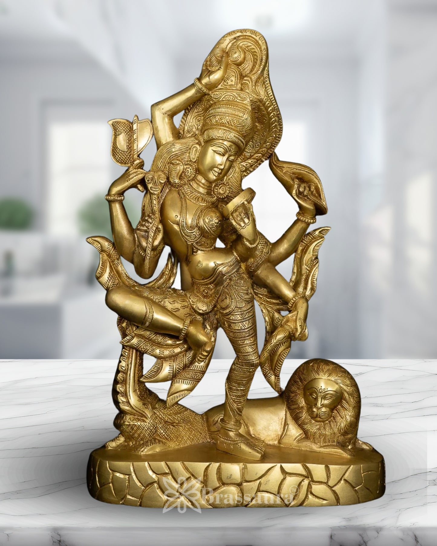 Brass Aardhnareshwar Statue Weight 7.5 Kg And Height 16.5 Inch