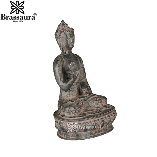 Brass Blessing Buddha Weight 4.7 kg & Height 12 Inch