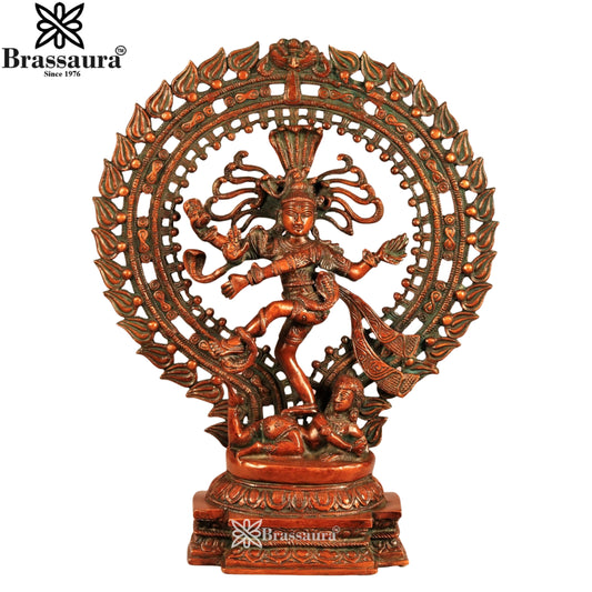 Brass Antique Dancing Natraj Statue Weight 7.5 Kg And Height 20 Inch