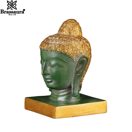 Brass Head Buddha Weight 4 kg & Height 9 Inch