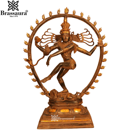 Brass Classic Dancing Natraj Statue Weight 24 Kg And Height 30.59 Inch