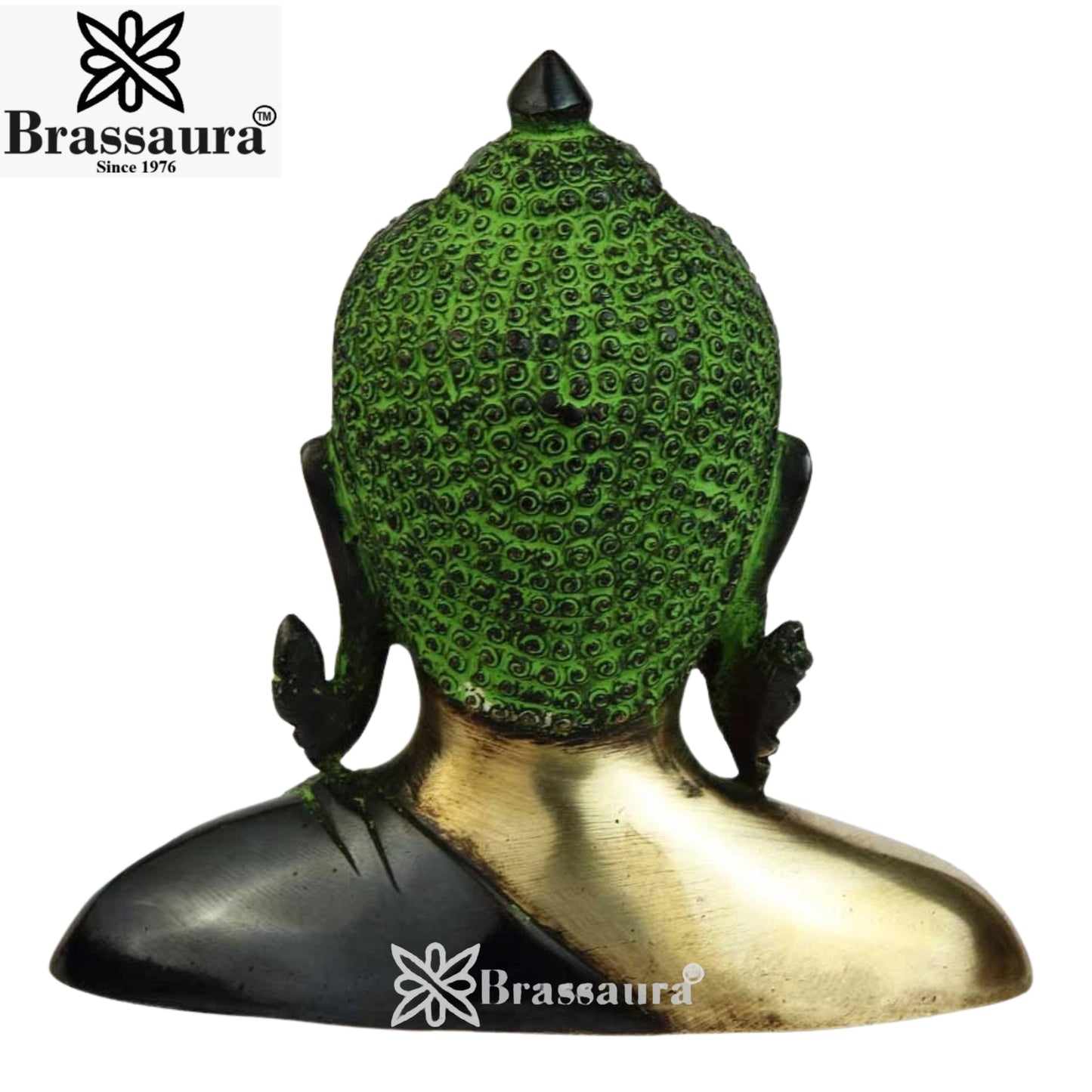 Brass Head Buddha Weight 1.6 kg & Height 7 Inch