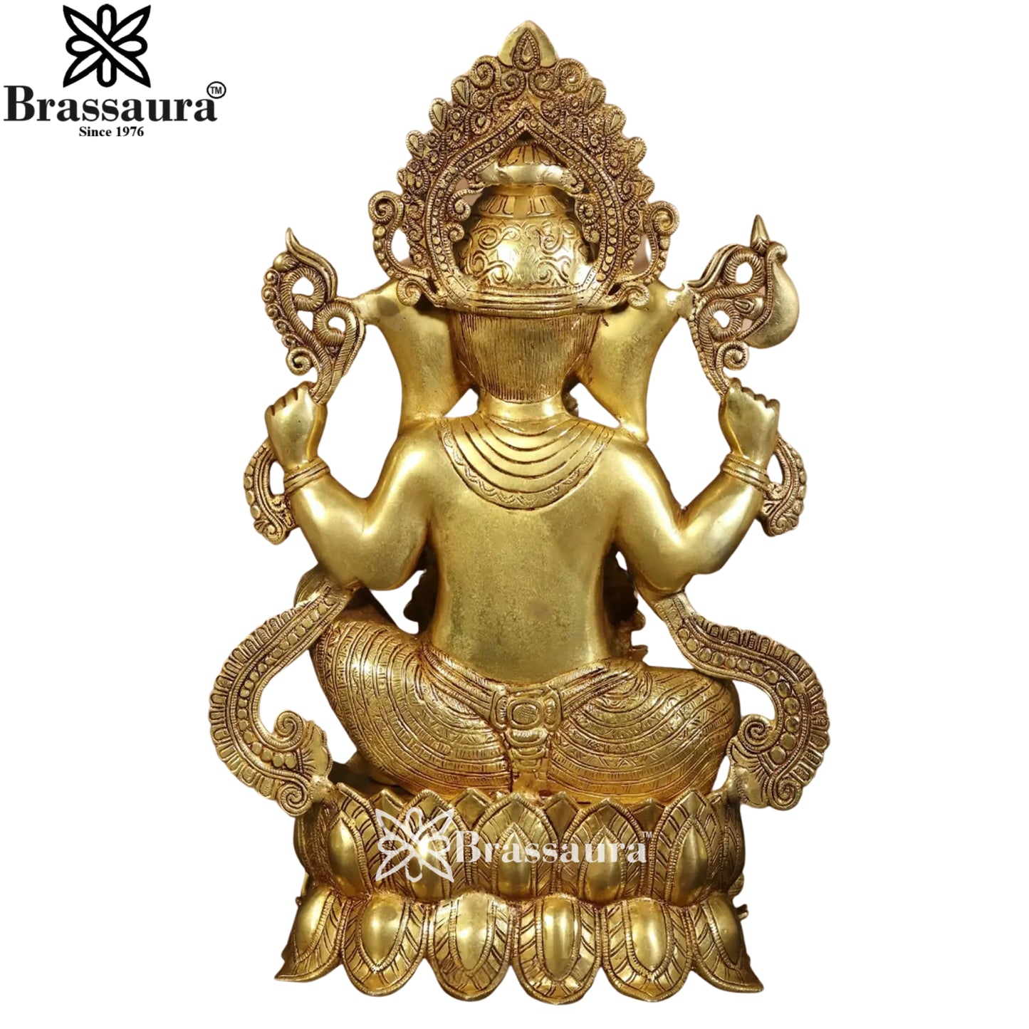 Brass Ganesha Weight 21 Kg & Height 20.7 Inch