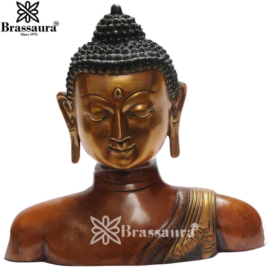 Brass Buddha Burst Weight 10 Kg & Height 14 Inch