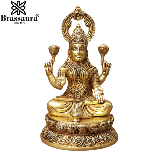 Brass Lakshmi Murti Weight 11 Kg And Height 15 Inch