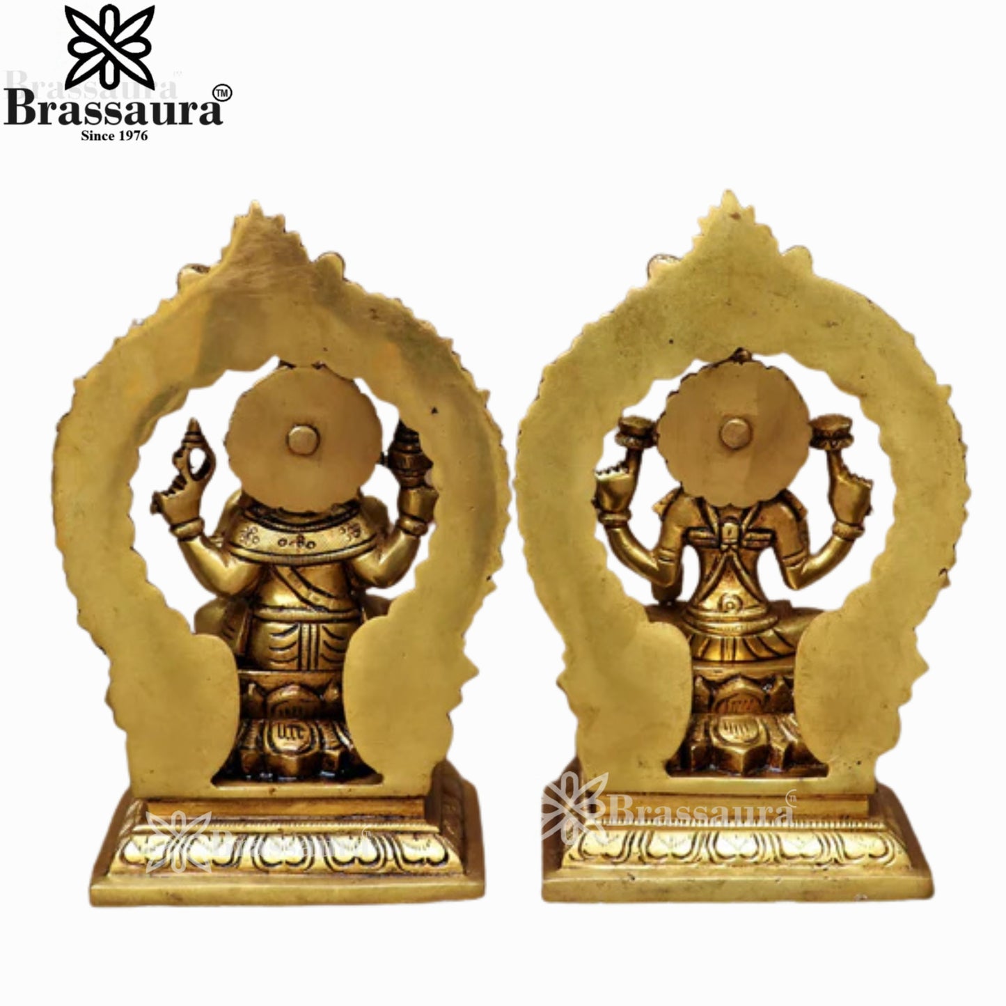 Brass Super Fine Lakshmi Ganesh Murti Weight 3 Kg And Height 4.5 Inch
