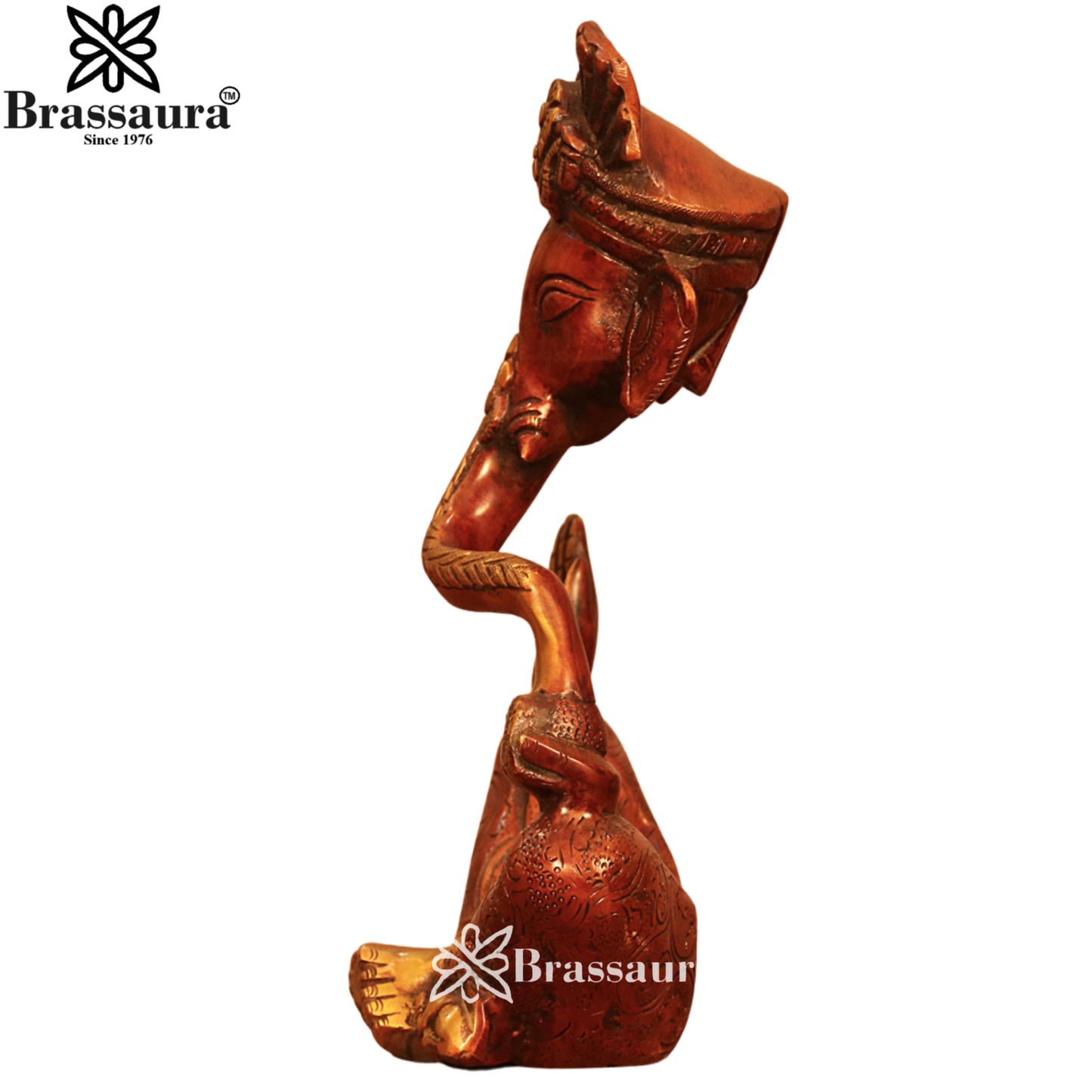 Brass Modern Ganesha Statue Weight 2.7 Kg & Height 10.2 Inch
