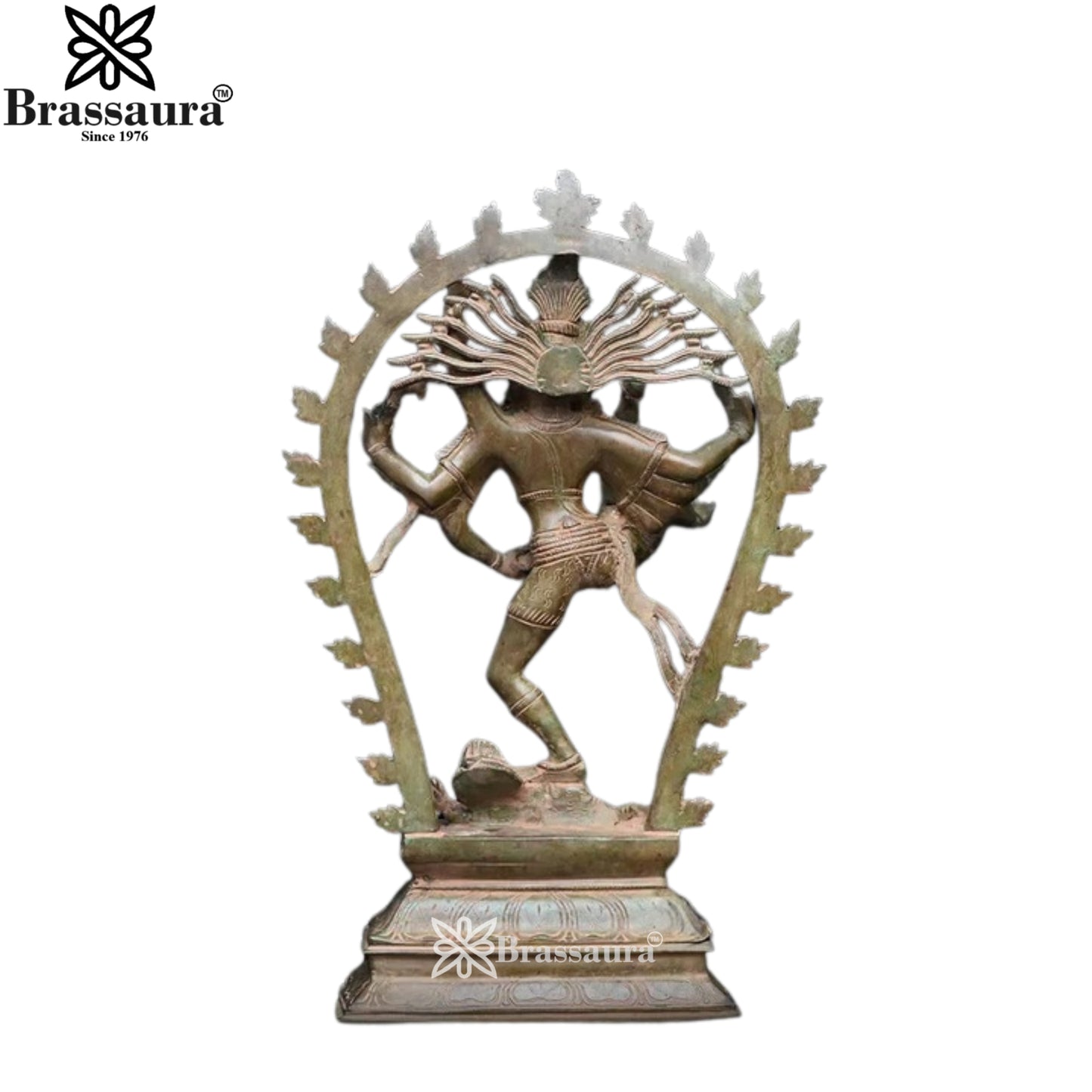 Brass Vintage Dancing Natraj Statue Weight 8.46 Kg And Height 17.5 Inch