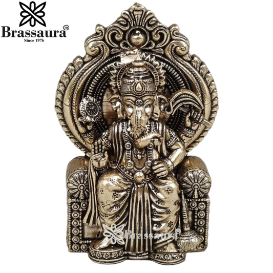 Brass Super fine Ganesha Statue Weight .512 Kg And Height 4 Inch