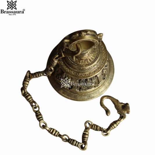 Brassaura™ Brass Bell For Home Décor And Gift Items - Weight 3.6 Kgs Height 26 Inches
