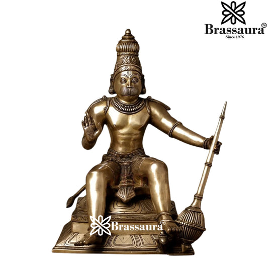 Brass Hanuman Statue Weight 28 Kg And Height 23 Inch