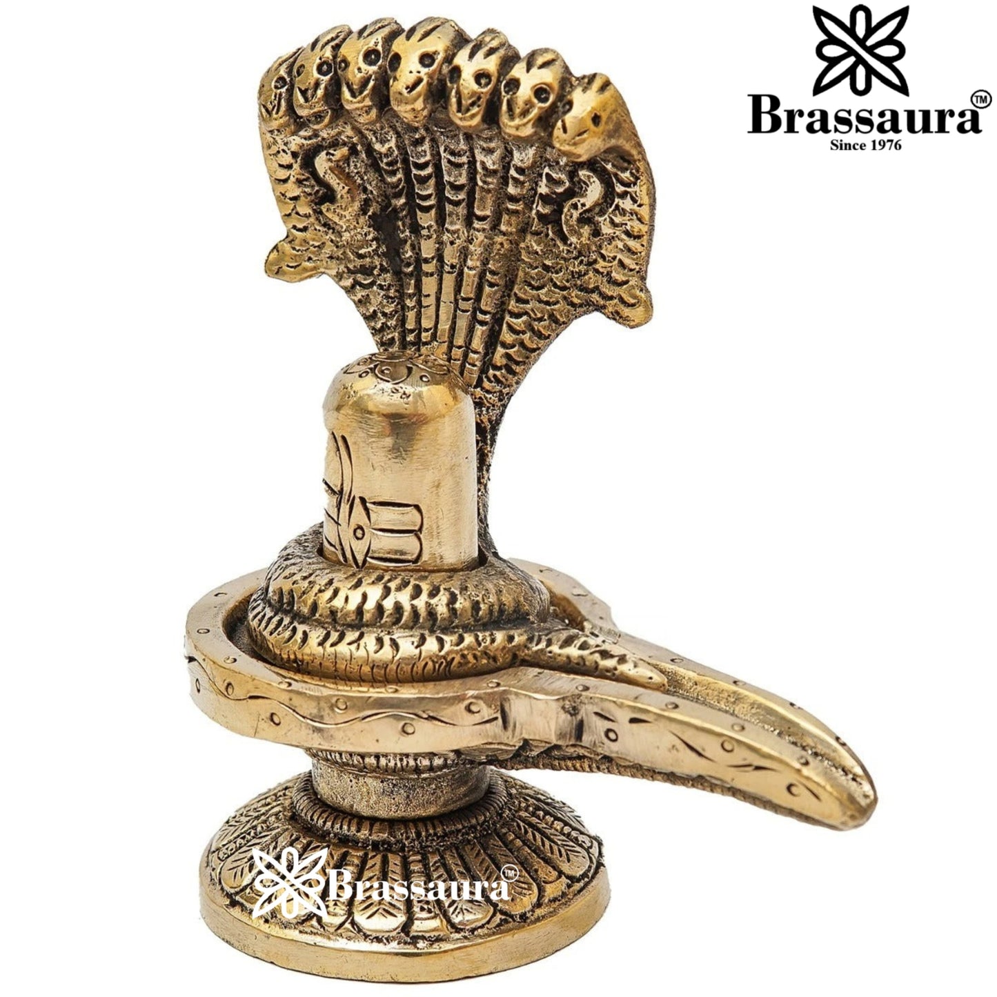 Brass Artistic Shivling Weight 0.8 Kg & Height 5 Inch