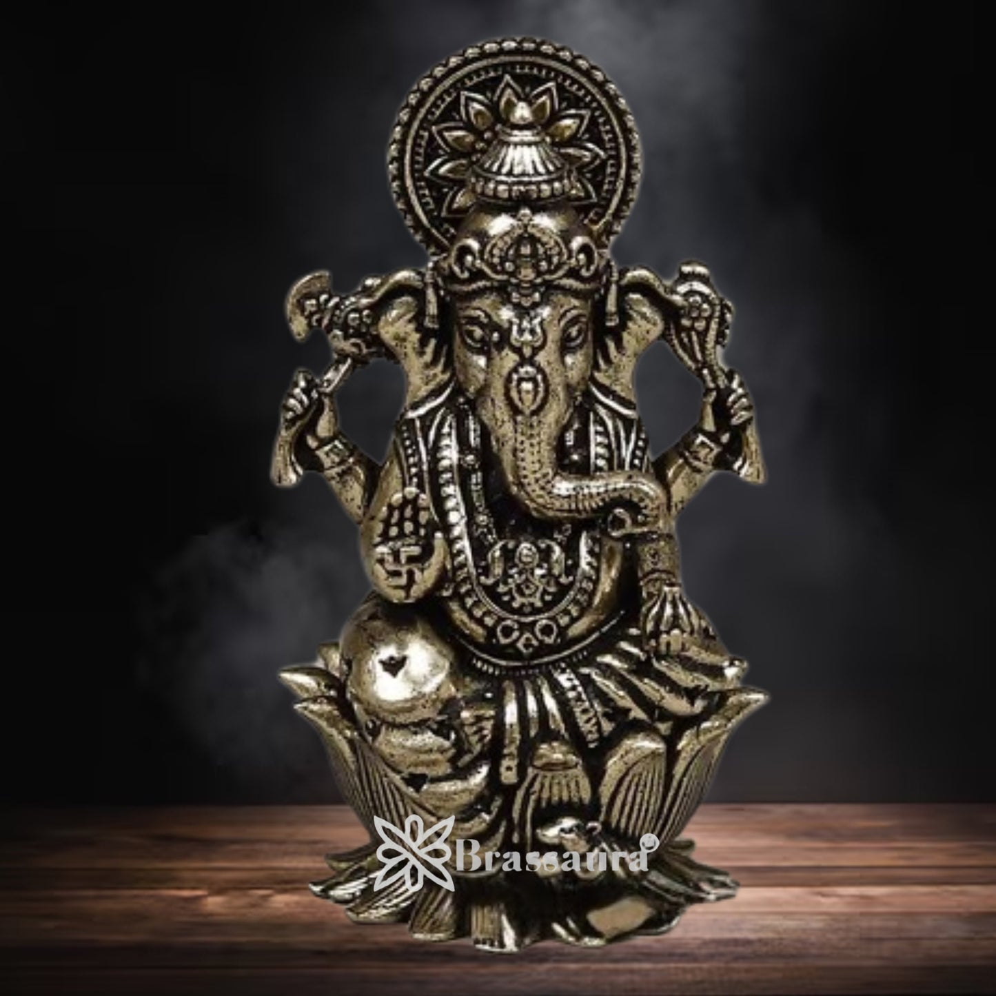 Brass Super fine Ganesha Statue Weight .064 Kg And Height 2.5 Inch
