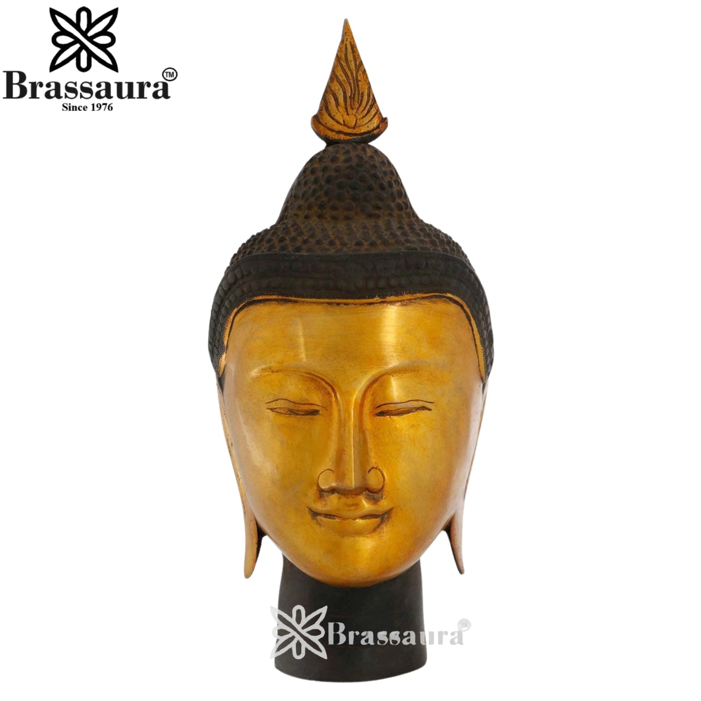 Brass Head Buddha Weight 3.8 kg & Height 12 Inch