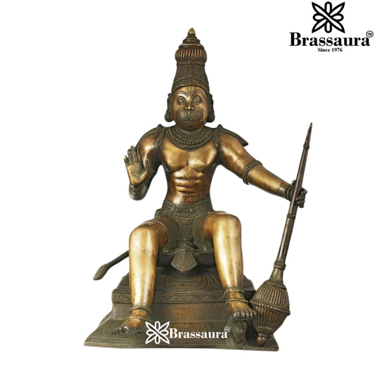Brass Vintage Hanuman Statue Weight 28 Kg And Height 23 Inch