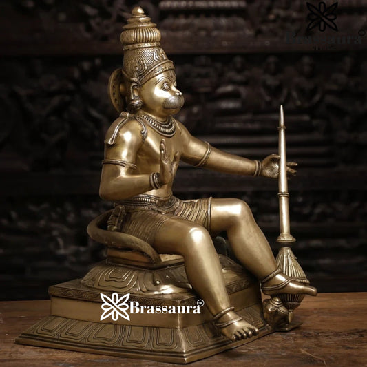 Brass Hanuman Statue Weight 28 Kg And Height 23 Inch