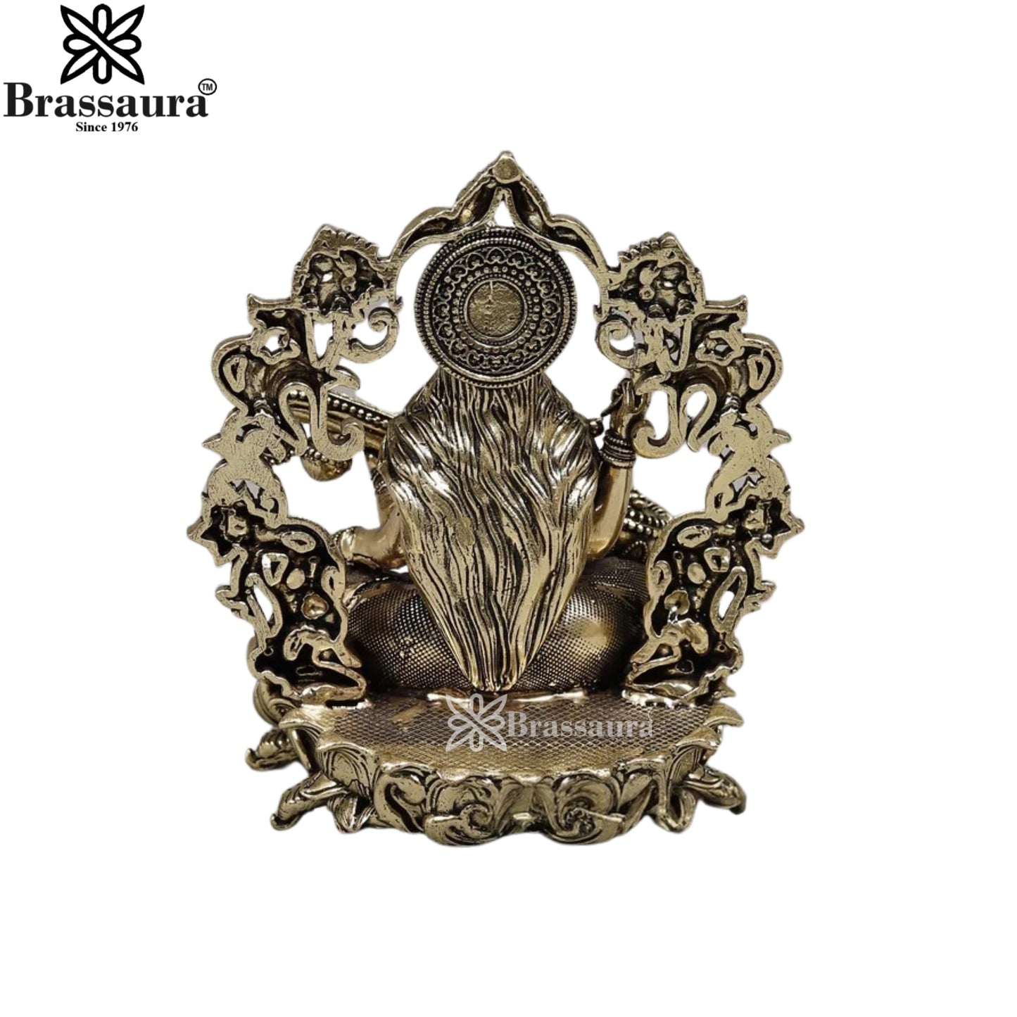 Brass Superfine Saraswati Statue Weight .356 Kg And Height 4 Inch