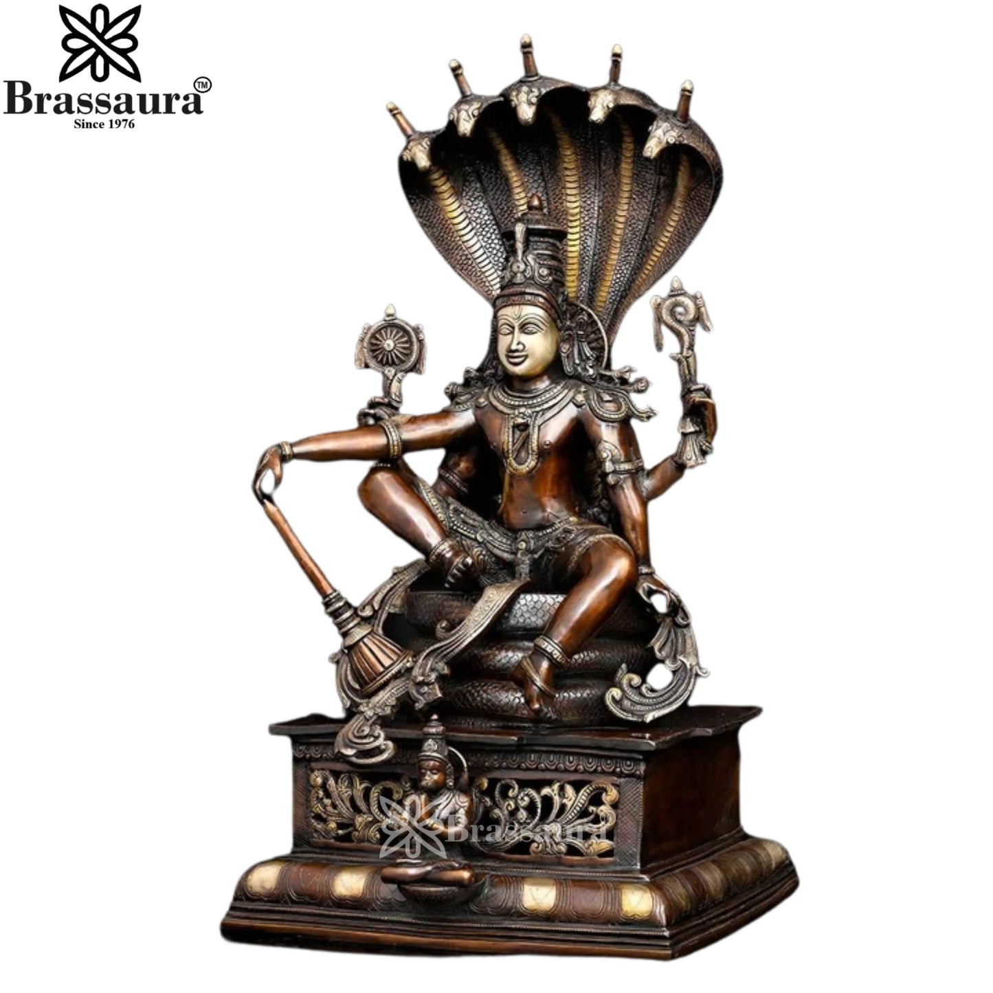 Brass Vishnu Statue Weight 37 Kg And Height 28 Inch