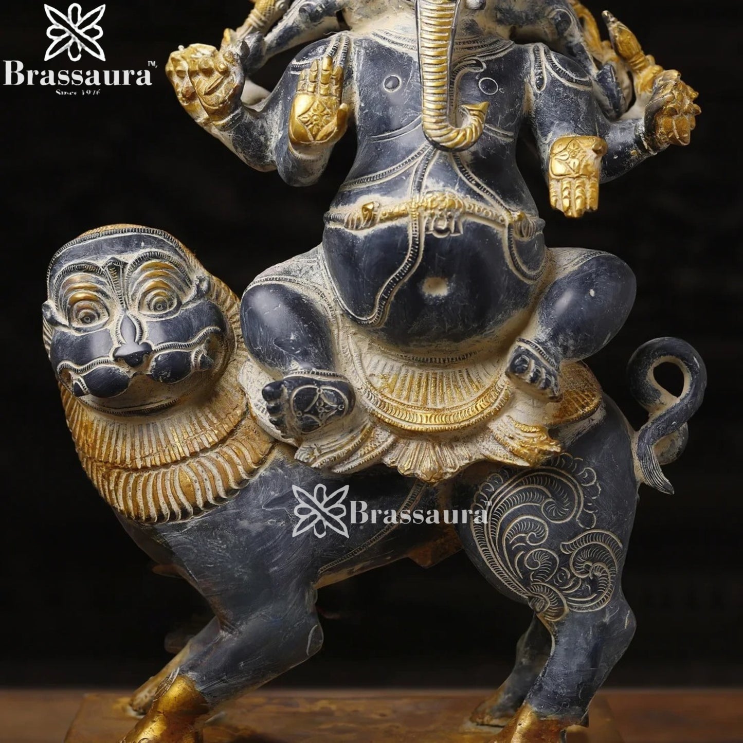 Brass Ganesha Weight 24.7 Kg & Height 24 Inch
