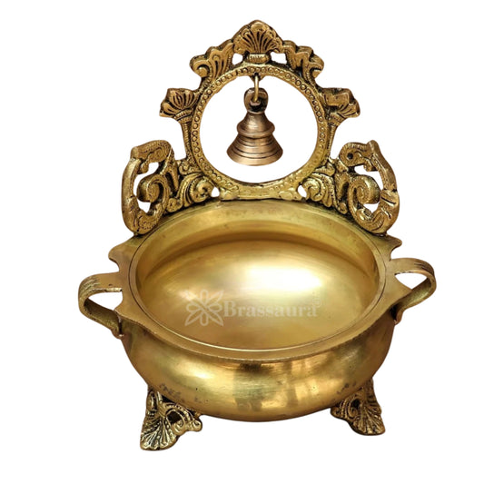 Brass Bell Urli Statue Weight 1.3 Kg And Height 7 Inch