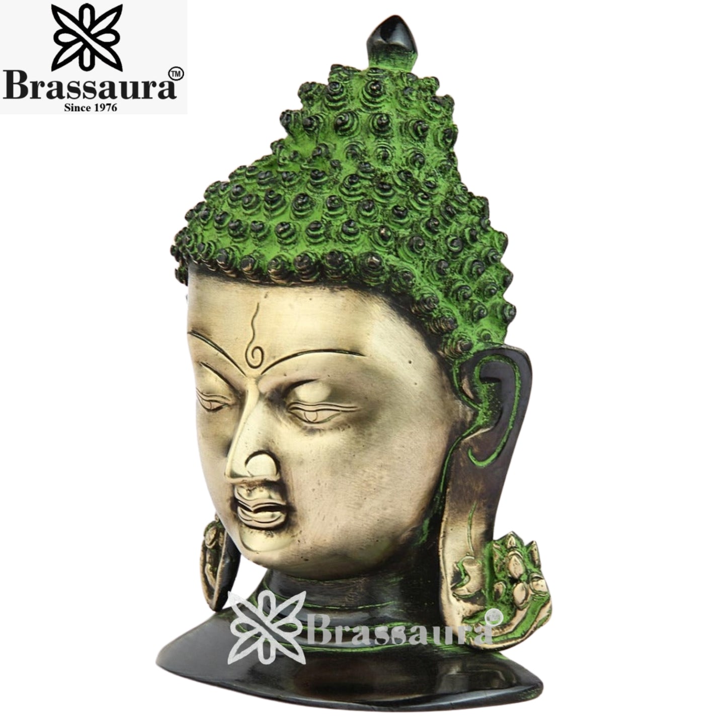 Brass Antique Buddha Weight 3.5 Kg & Height 6 Inch