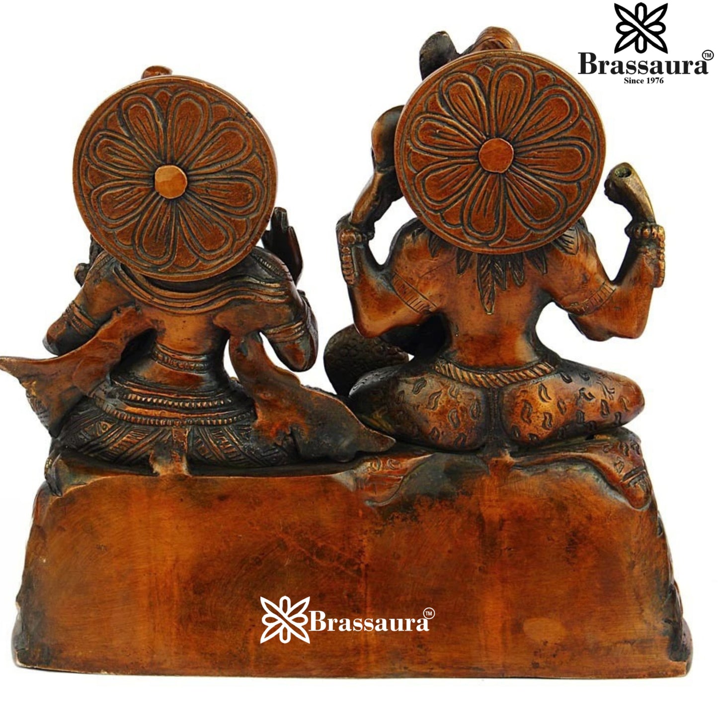 Brass Antique Shiv Family Weight 4 Kg & Height 8 Inch