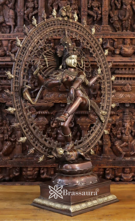 Brass Dancing Natraj Statue Weight 58 Kg And Height 47.5 Inch