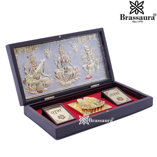 Brass Artistic Lakshmi Ganesh Weight 0.4 kg & Height 1.5 Inch