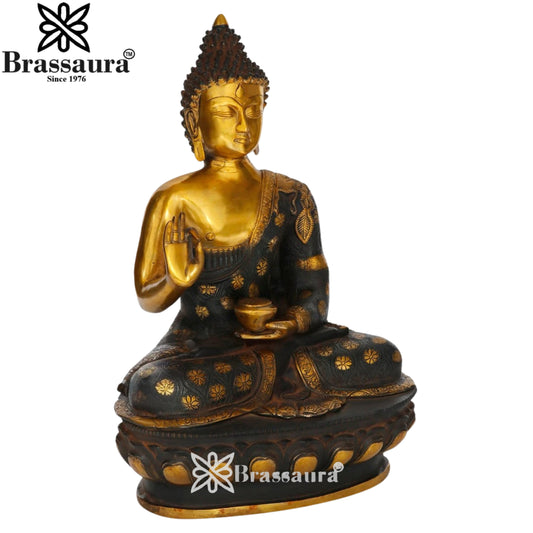 Brass Blessing Buddha Weight 15 kg & Height 23 Inch