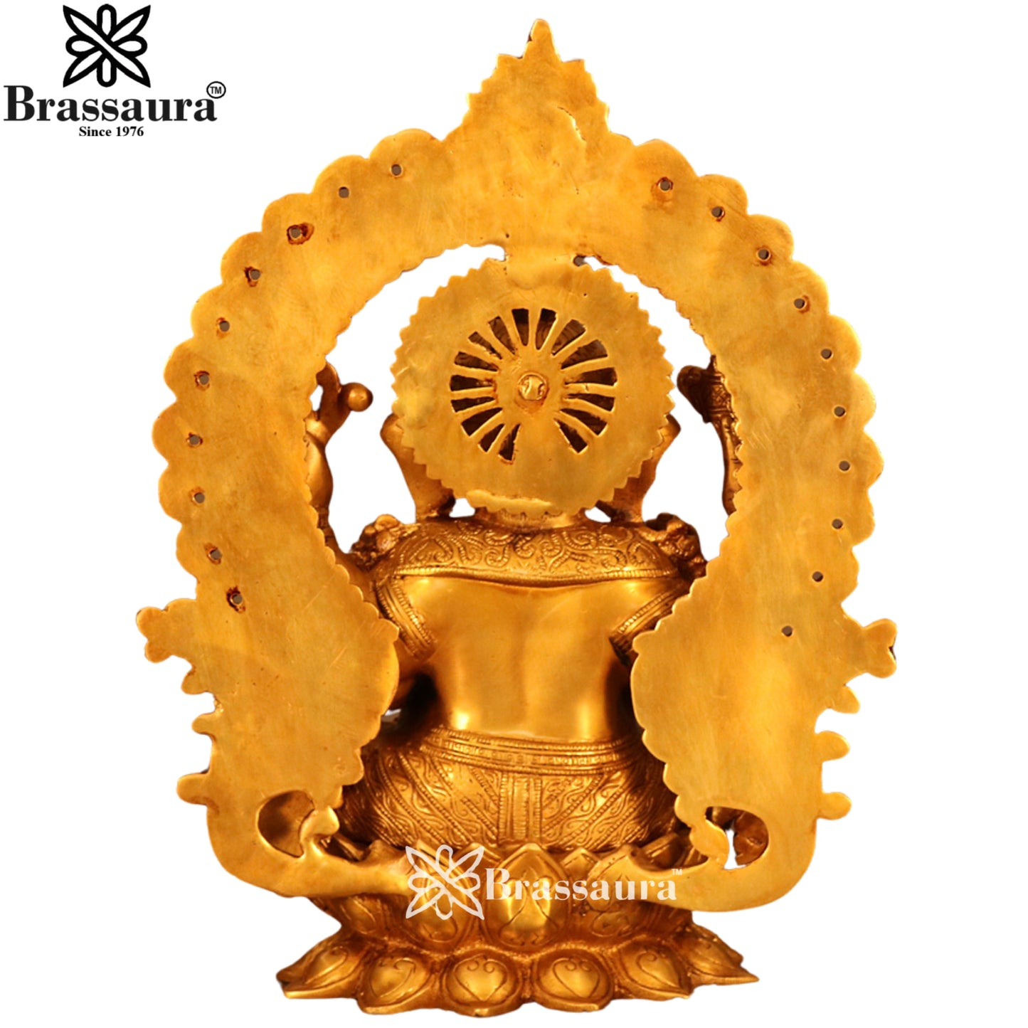 Brass Jewellery Ganesha Statue Weight 10.1 Kg & Height 15.6 Inch