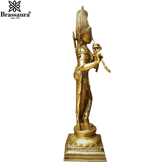 Brass Krishna Murti Weight 23 Kg And Height 36 Inch