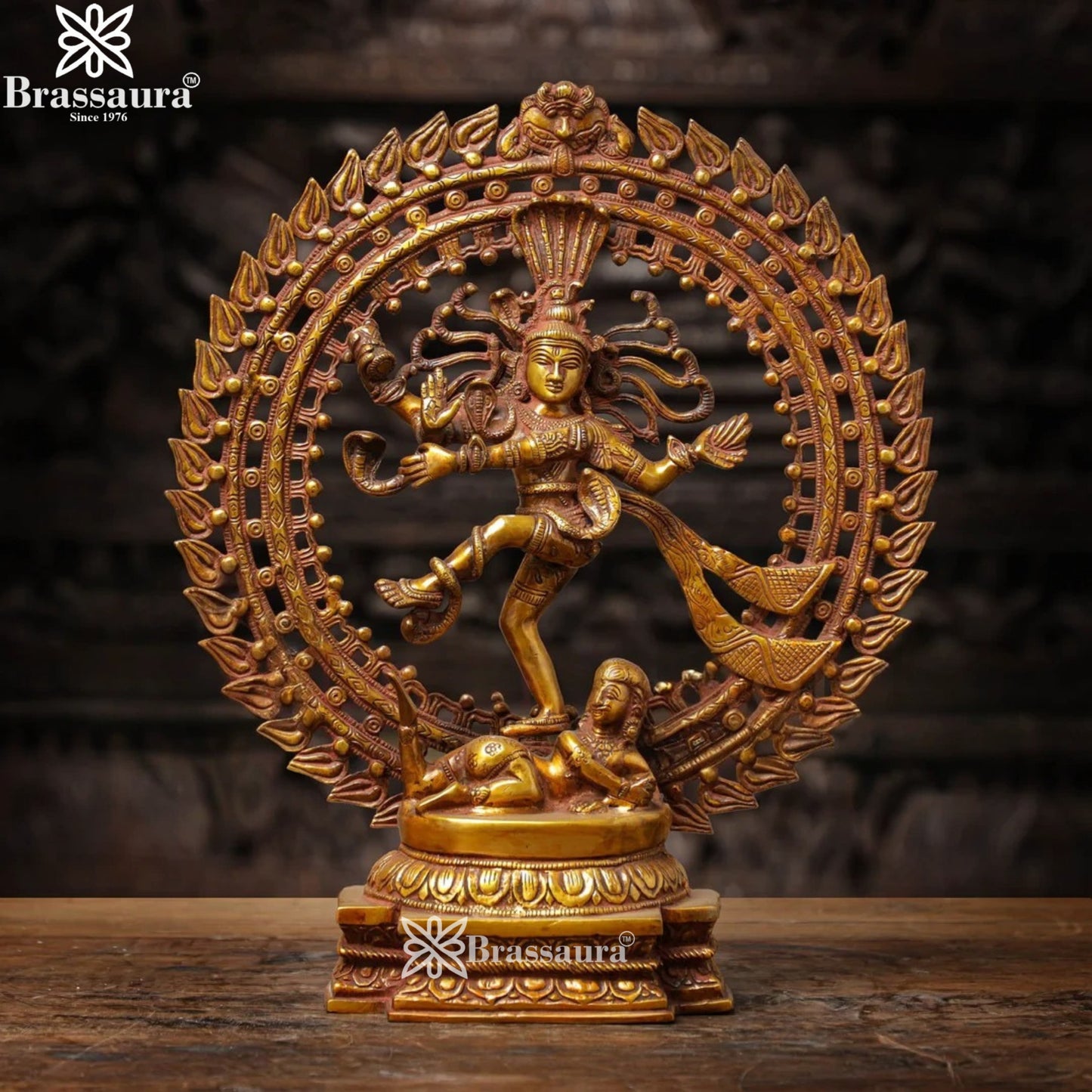 Brass Antique Dancing Natraj Statue Weight 9.26 Kg And Height 19 Inch