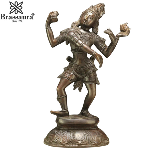 Brass Lord Shiva Tandav Statue Weight 3 Kg And Height 11 Inch