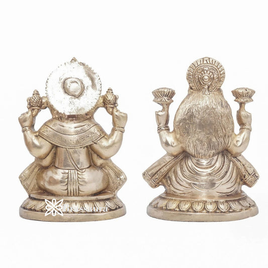 Brass Antique Lakshmi Ganesh Weight 6 Kg & Height 7.5 Inch