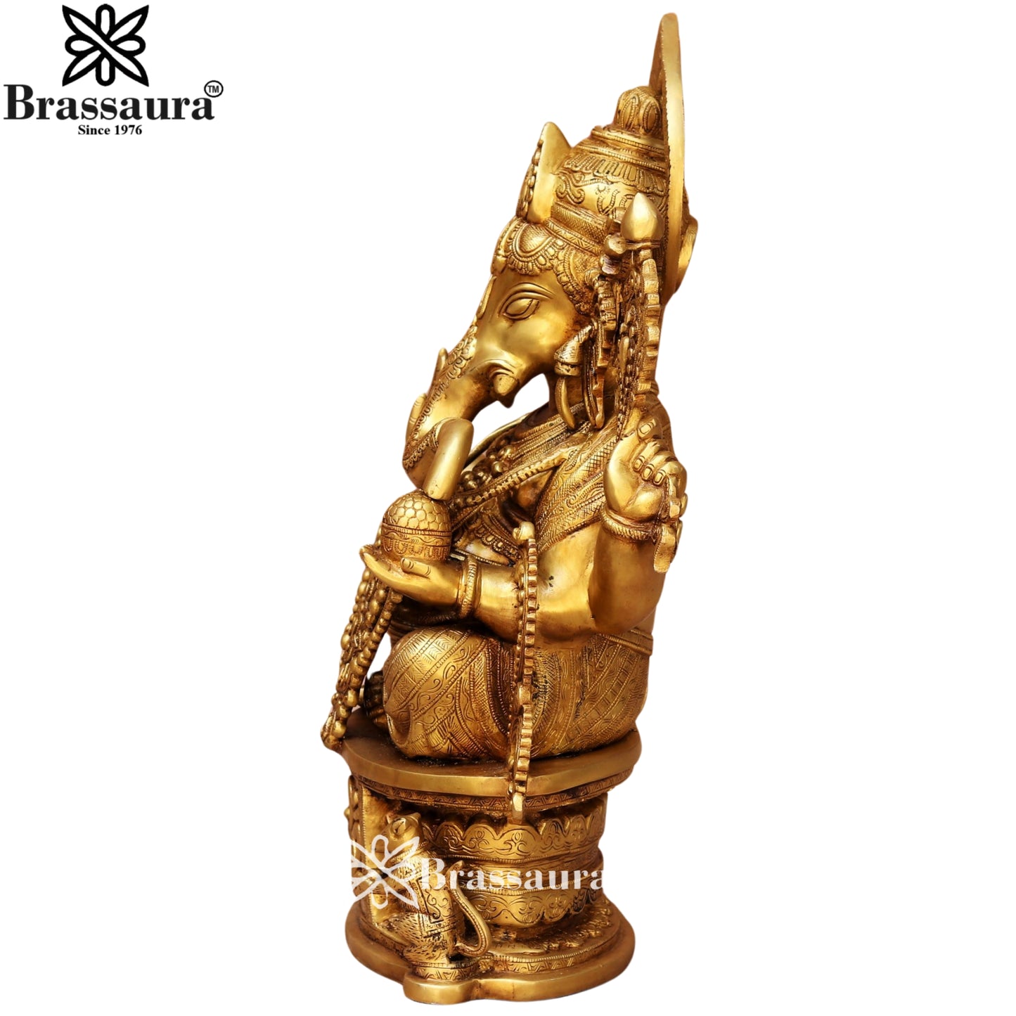 Brass Jewellery Ganesha Statue Weight 30.2 Kg & Height 24 Inch
