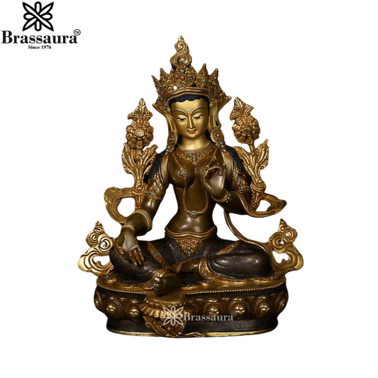 Copper Tara Statue Weight 4 Kg And Height 13 Inch