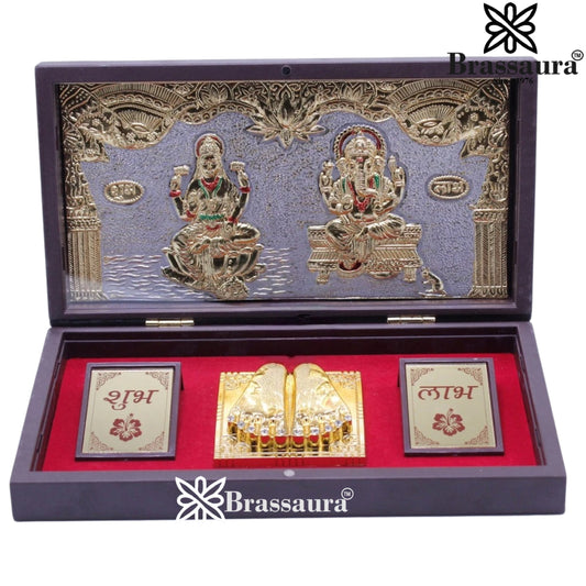 Brass Artistic Lakshmi Ganesh Weight 0.4 kg & Height 1.5 Inch