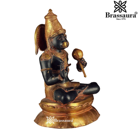 Brass Hanuman Statue Weight 12 Kg And Height 16 Inch