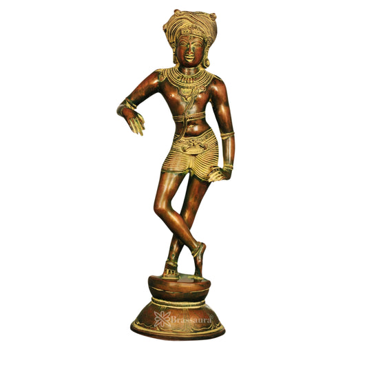 Brass Lord Katyavalambita Shiva Statue Weight 2.46 Kg And Height 11 Inch