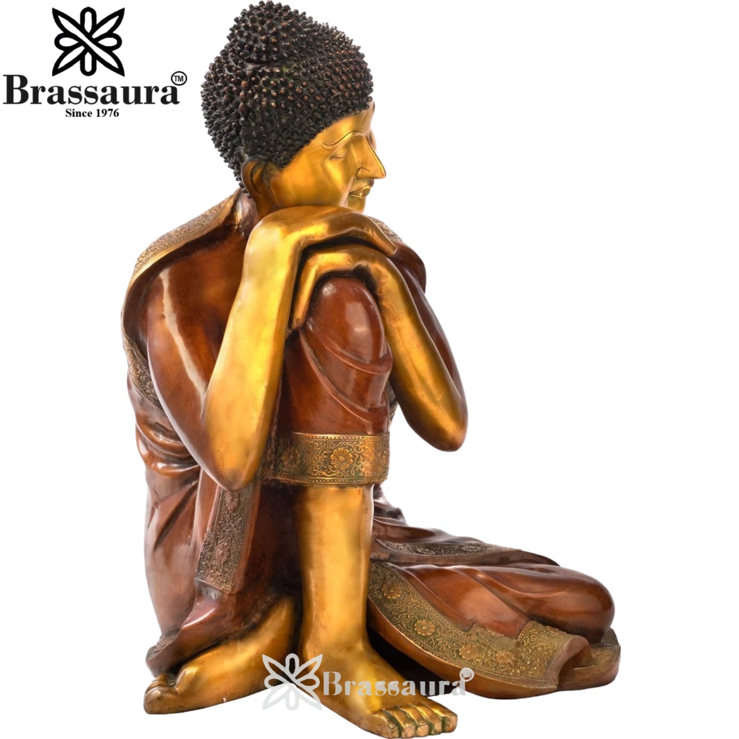 Brass Setting Buddha Weight 55 kg & Height 29 Inch