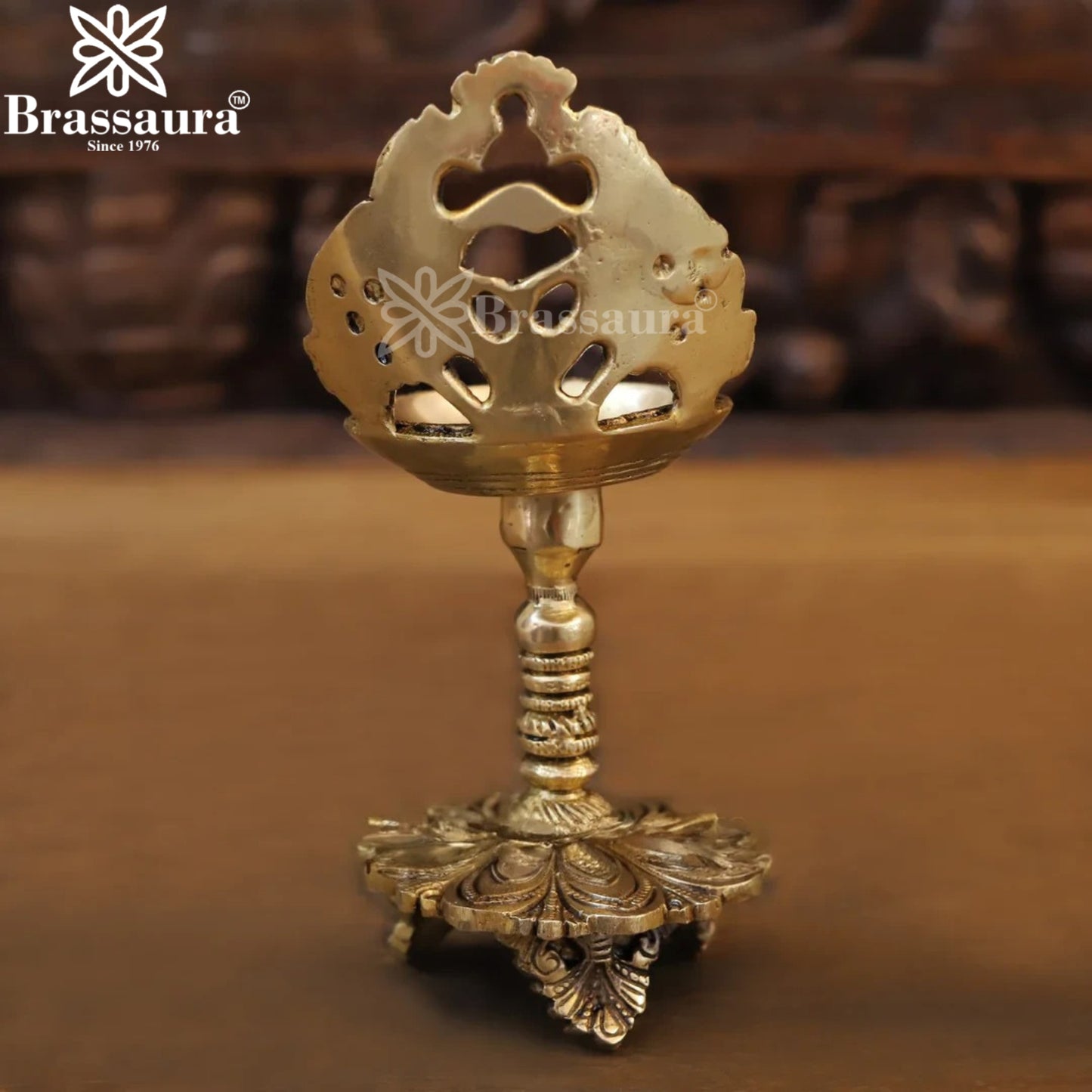 Brassaura™ Brass Urli Statue – Height 9 Inches & Weight 1.02 Kgs | Classic Indian Décor