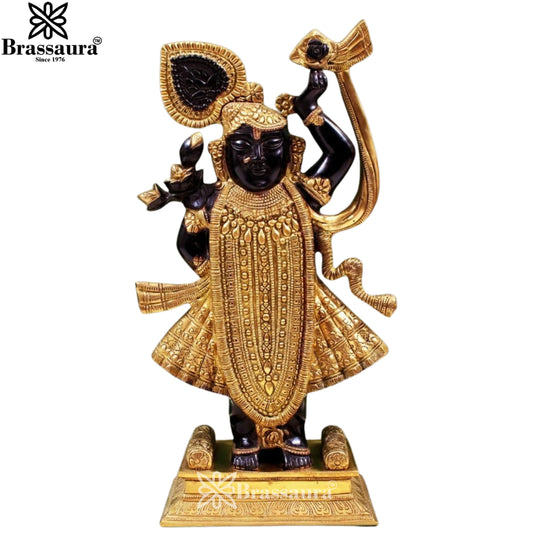 Brass Gowardhan Ji Murti Weight 8.5 Kg And Height 18.3 Inch