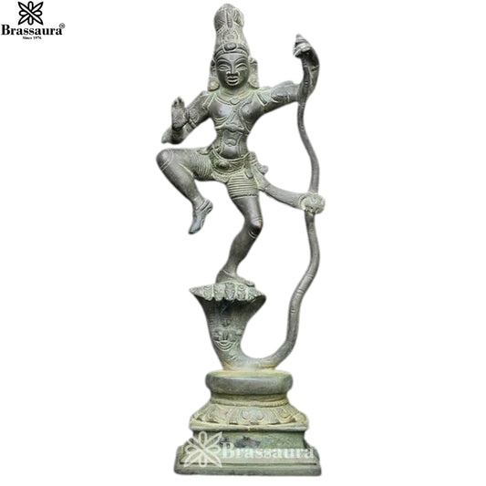 Brass Dancing Krishna Murti Weight 14.37 Kg And Height 15 Inch