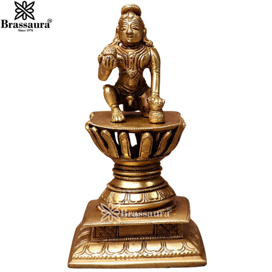Brass Krishna Murti Weight .52 Kg And Height 5 Inch