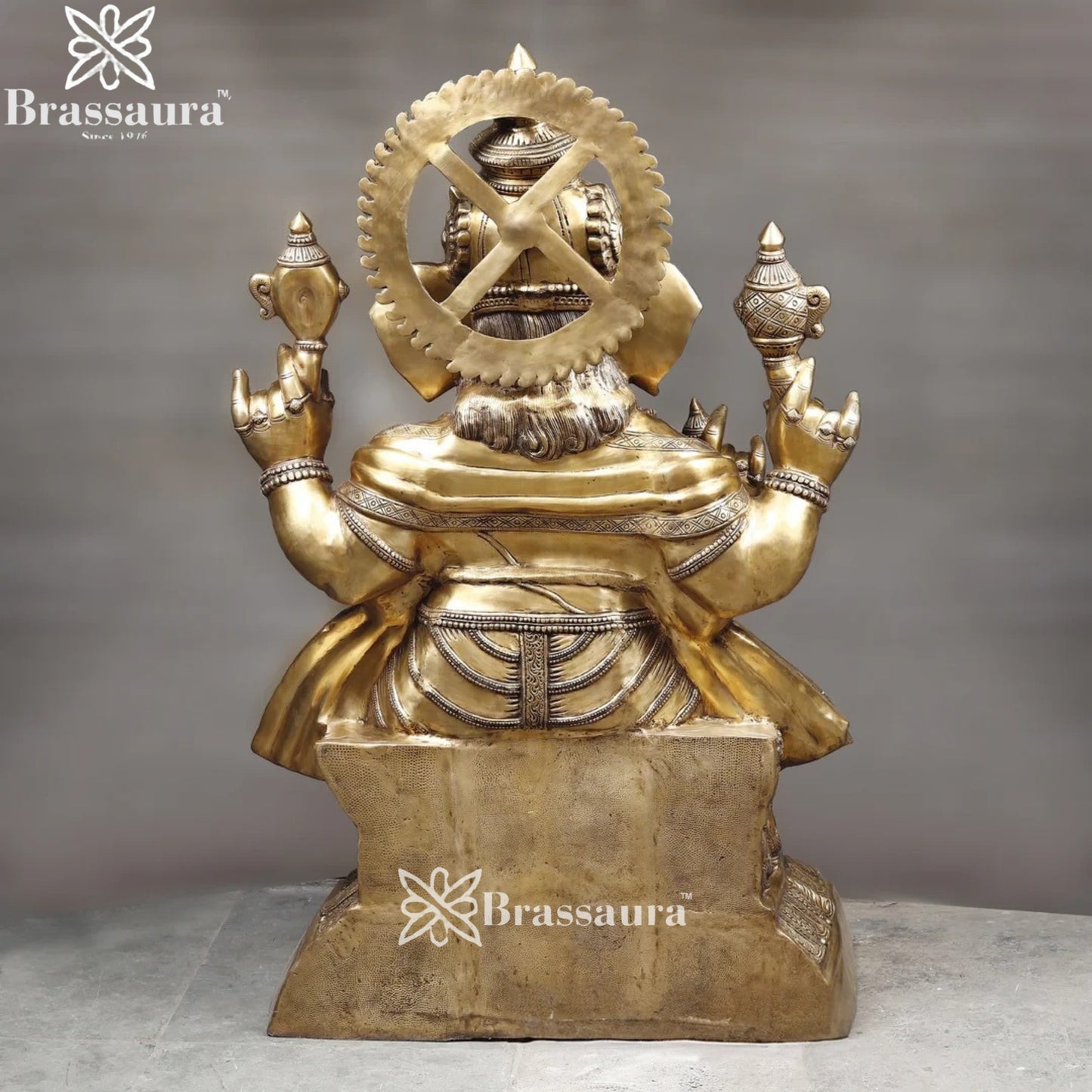 Brass Big Ganesha Weight 200 Kg & Height 62 Inch