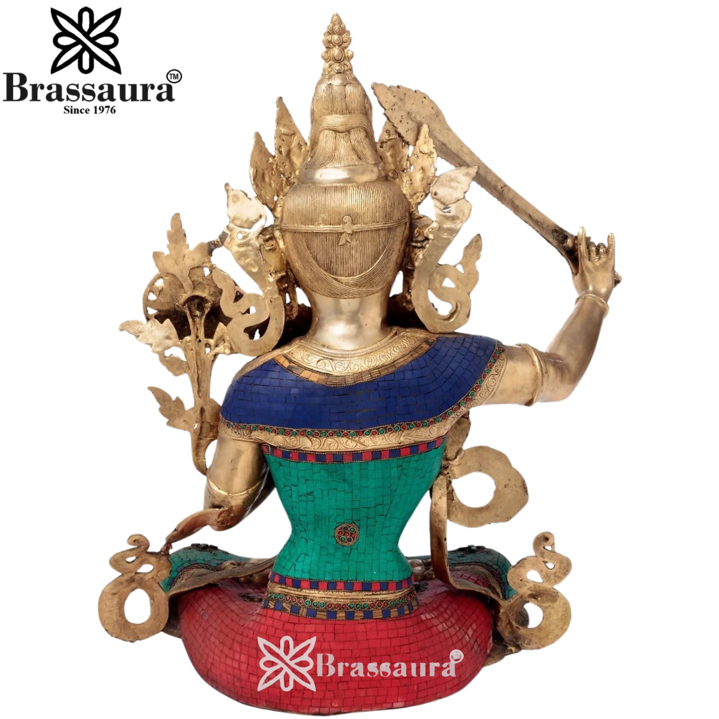 Brass Gem Stone Work Tara Weight 33 Kg & Height 32 Inch