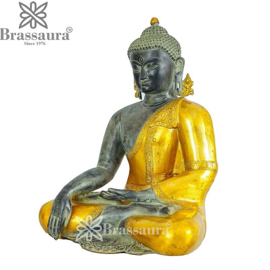 Brass Bhumisprasa Buddha Weight 19 kg & Height 20 Inch