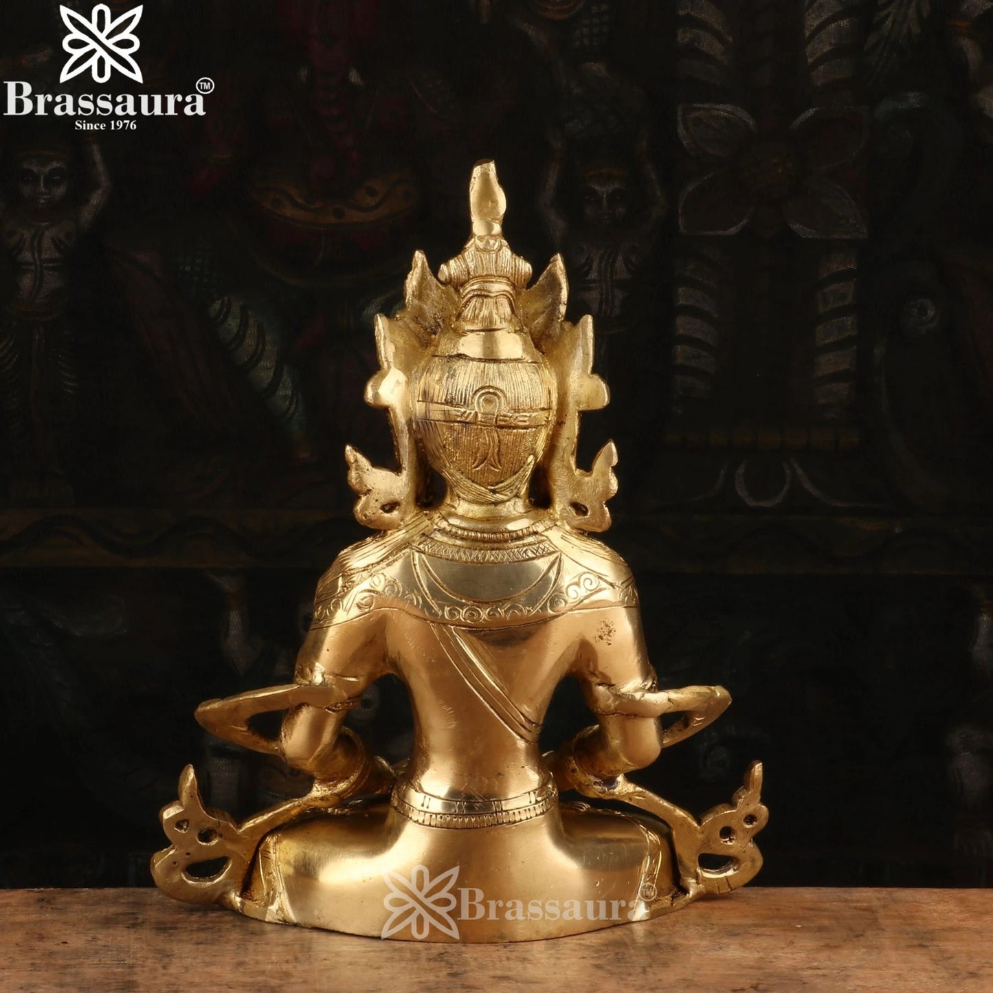 Brass Royal Golden Setting Tara Weight 2.9 kg & Height 10 Inch