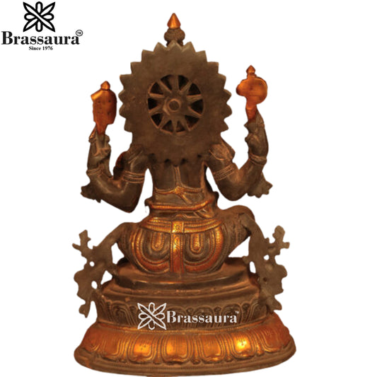 Brassaura® विंटेज चोल प्रेरित गणेश प्रतिमा | शुद्ध पीतल | ऊँचाई 20 इंच